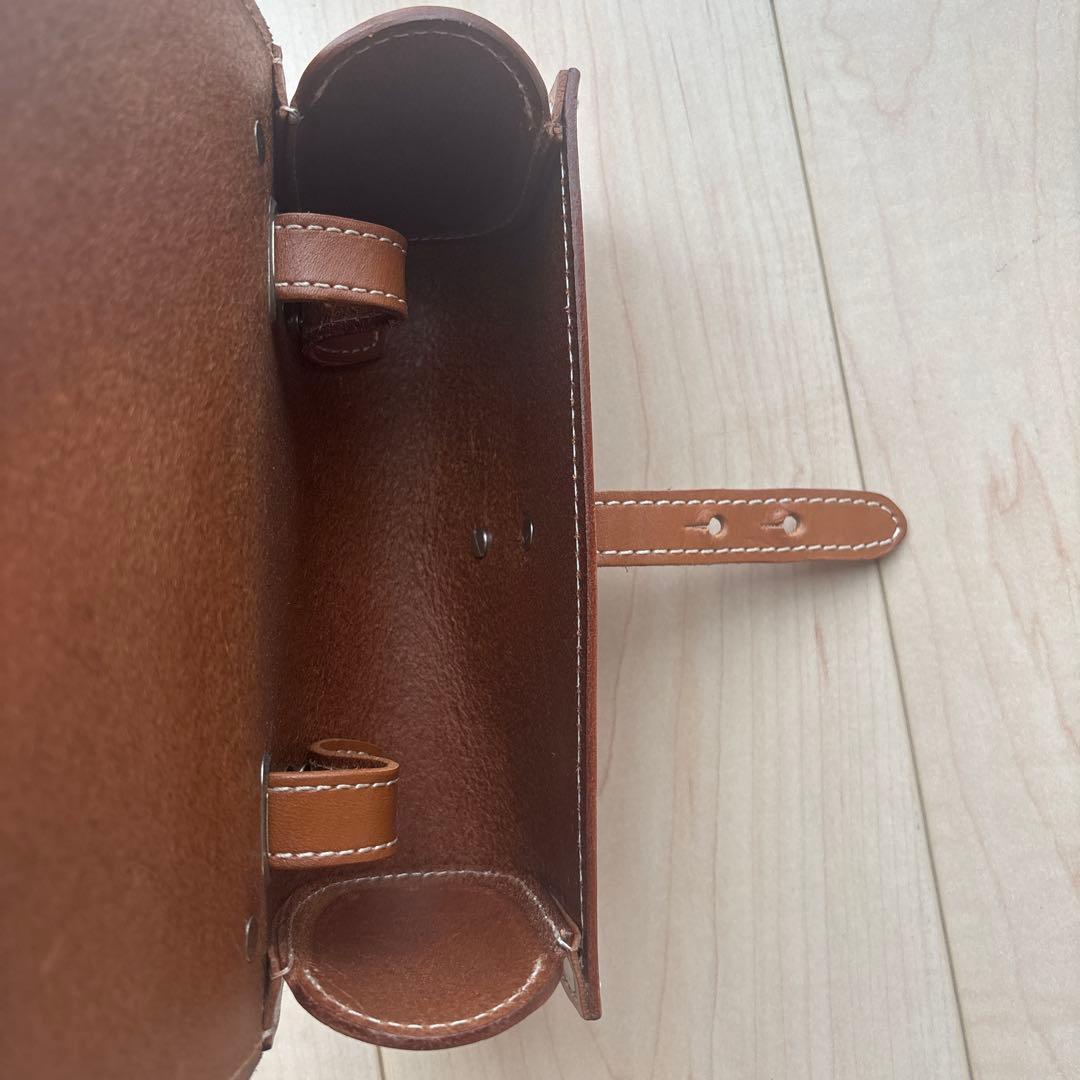 ブロンプトンに KILEY牛革レザーサドル バッグLM-559 ハニーブラウン