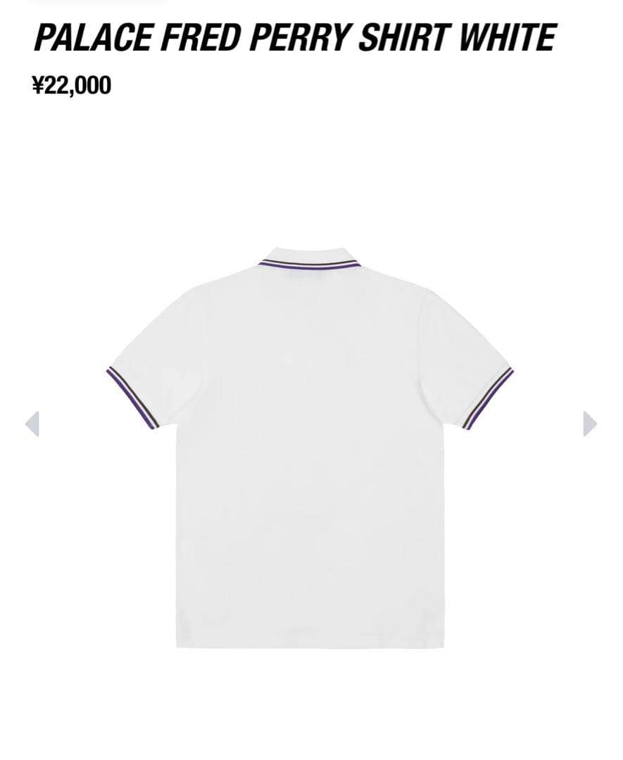 トップス PALACE FRED PERRY SHIRT white XXL