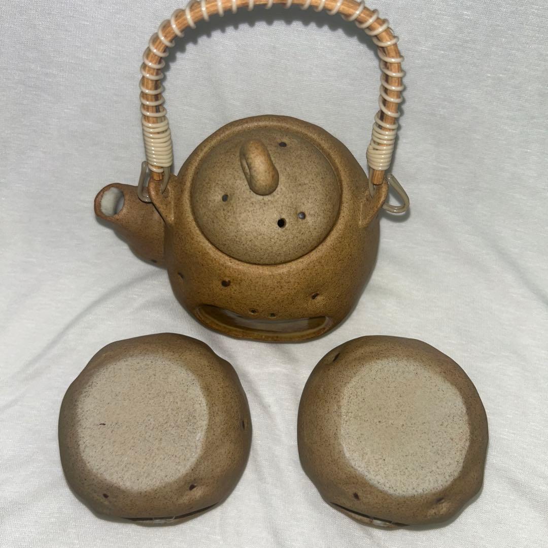 ポテトくん　急須　湯呑　3点セット　加藤工芸　レトロ