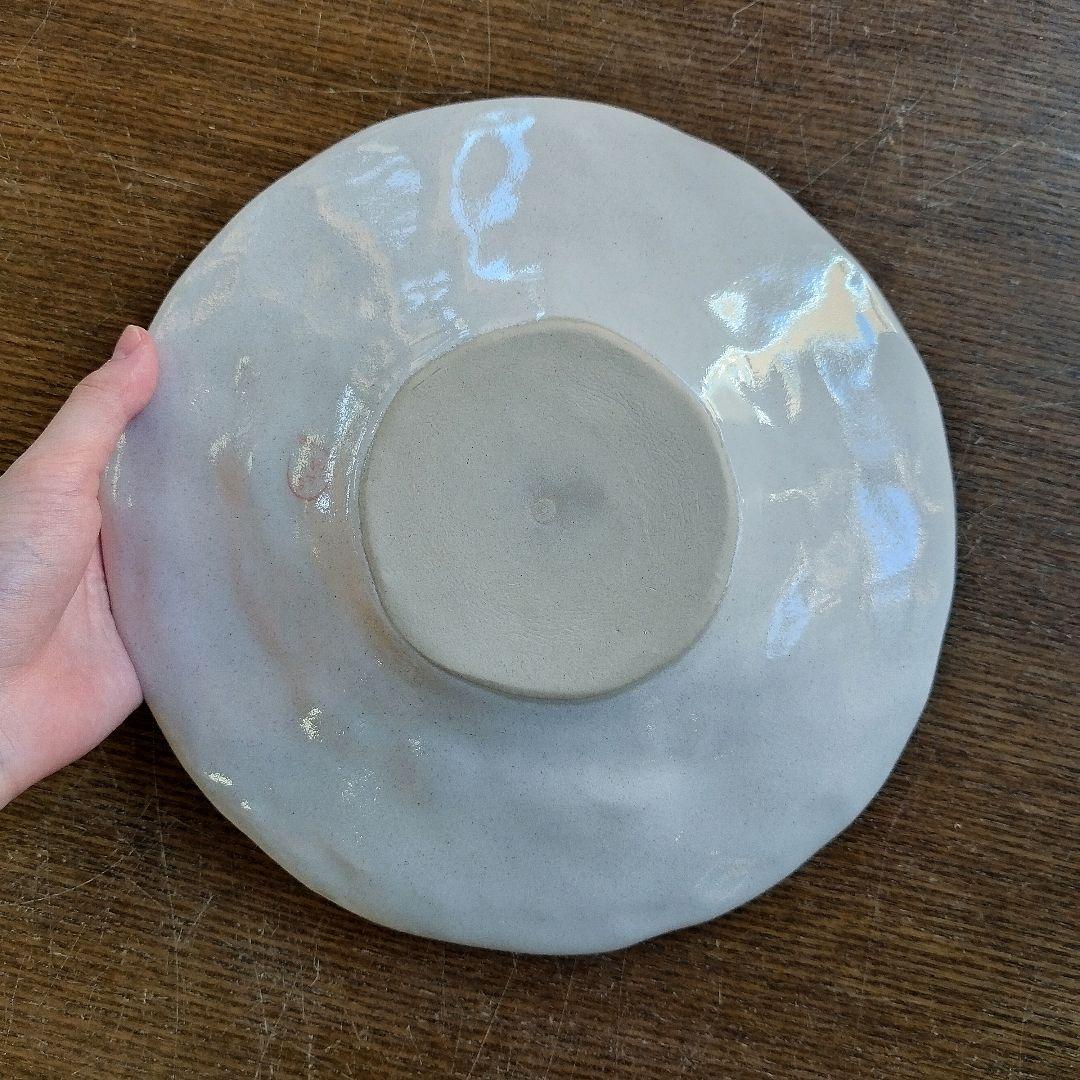 【新品・未使用】工房ゆずりは　紅彩花化粧　パスタ皿　カレー皿　陶器　食器　料理