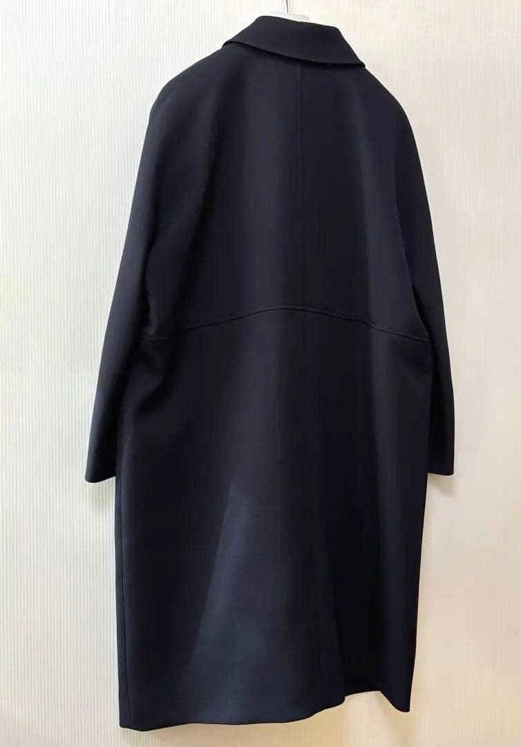 新品【アンタイトル UNTITLED】コクーン　ステンカラー　コート　ネイビー