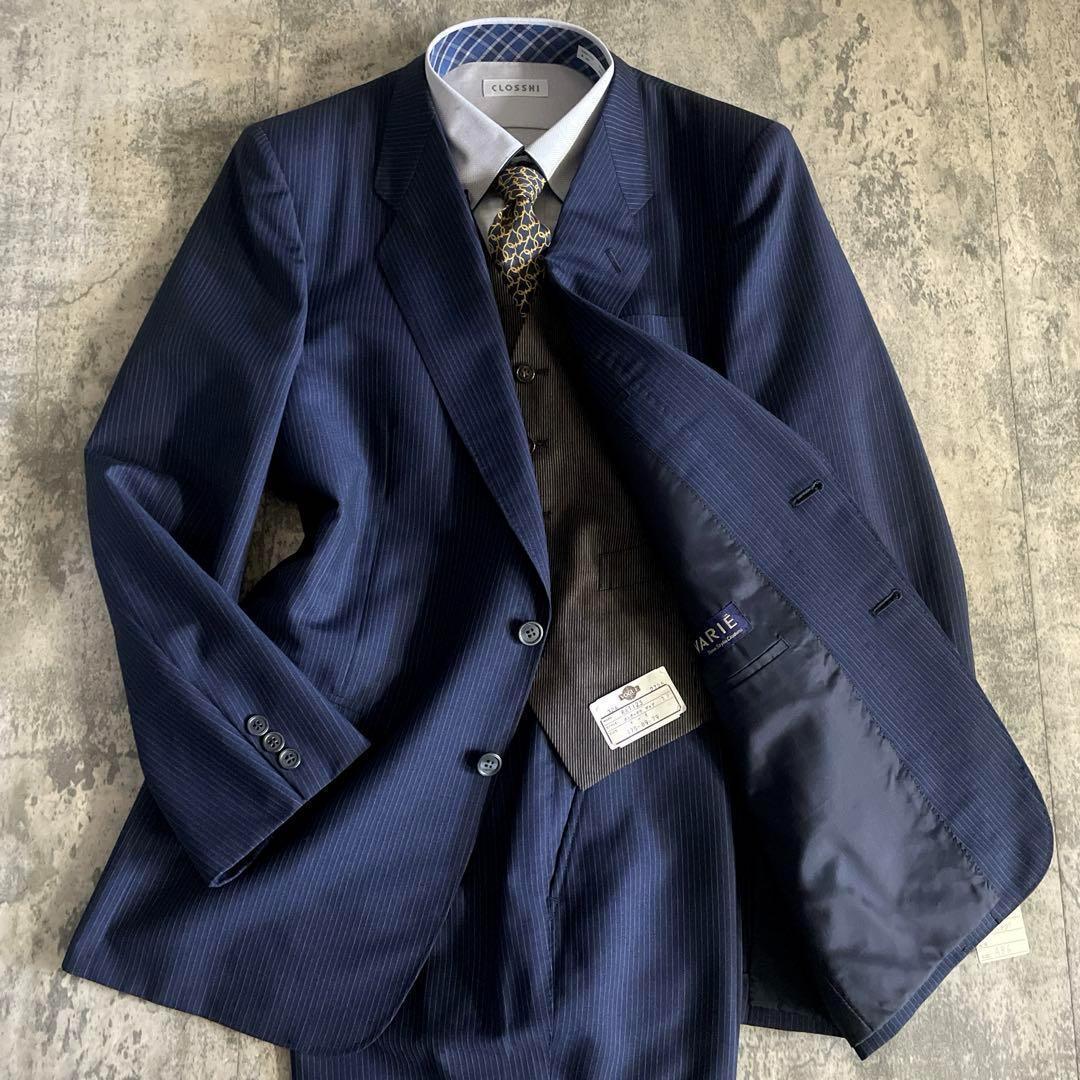 未使用 オッドベスト GUCCI グッチ ネクタイ ストライプ 濃紺スーツ L
