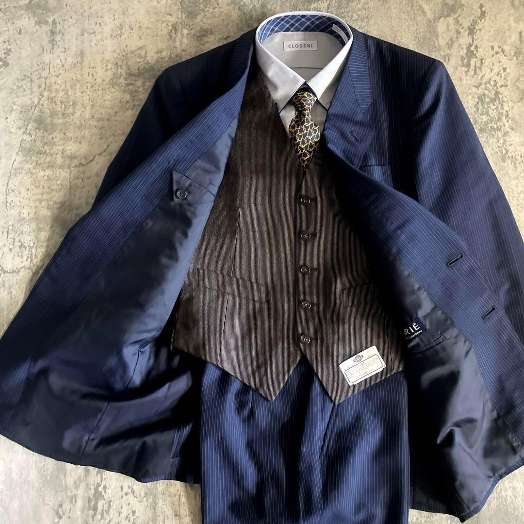 未使用 オッドベスト GUCCI グッチ ネクタイ ストライプ 濃紺スーツ L