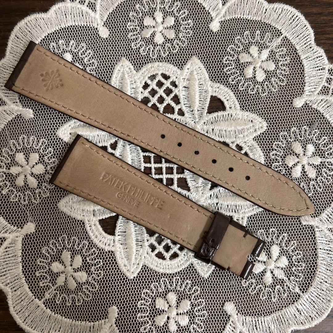 【新品】パテックフィリップ　純正　カラトバ専用　革ベルト ダークブラウン