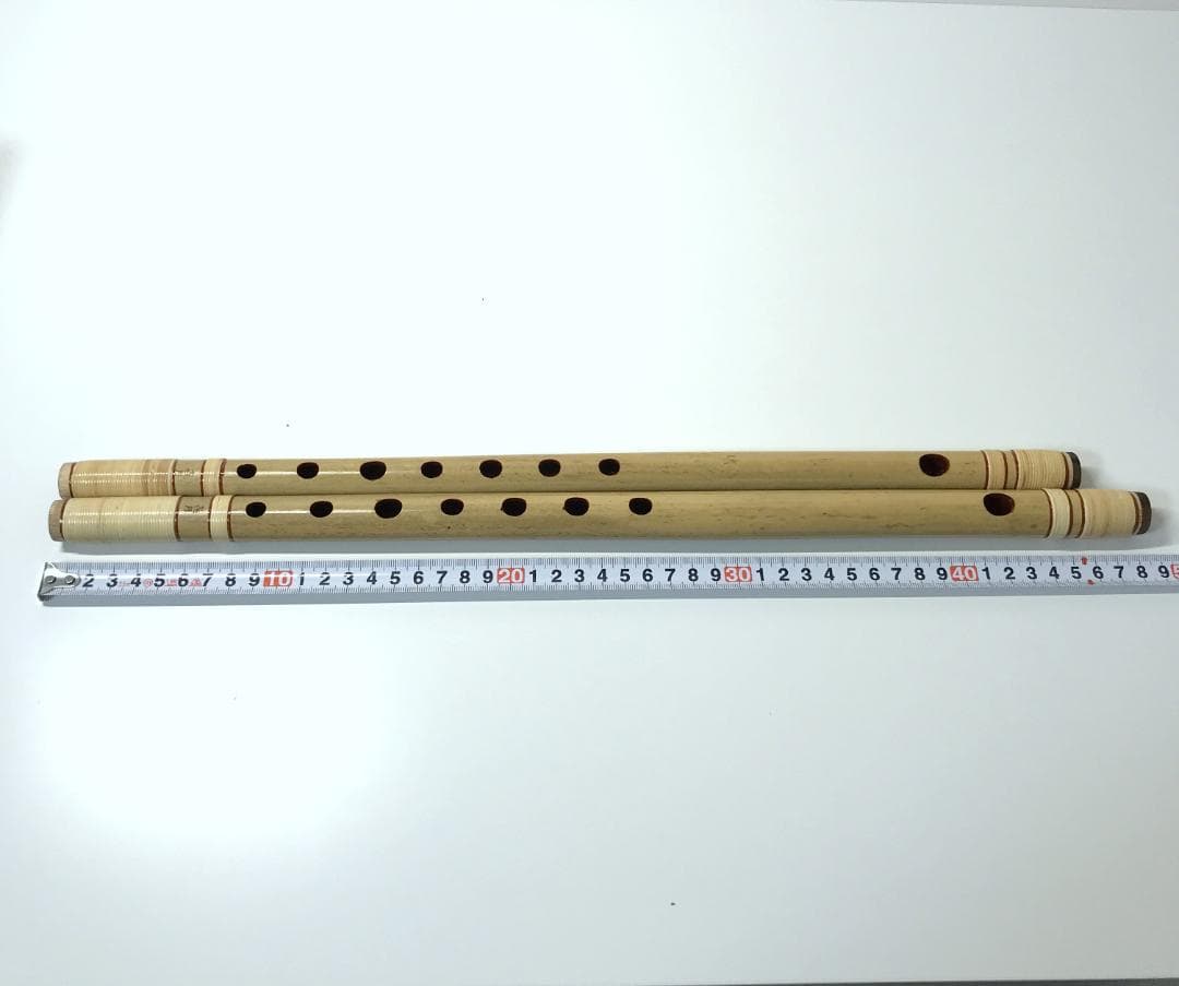 【㐂月】篠笛 竹製 7穴 唄用 七本調子 八本調子 笛袋付 民謡 2本セット