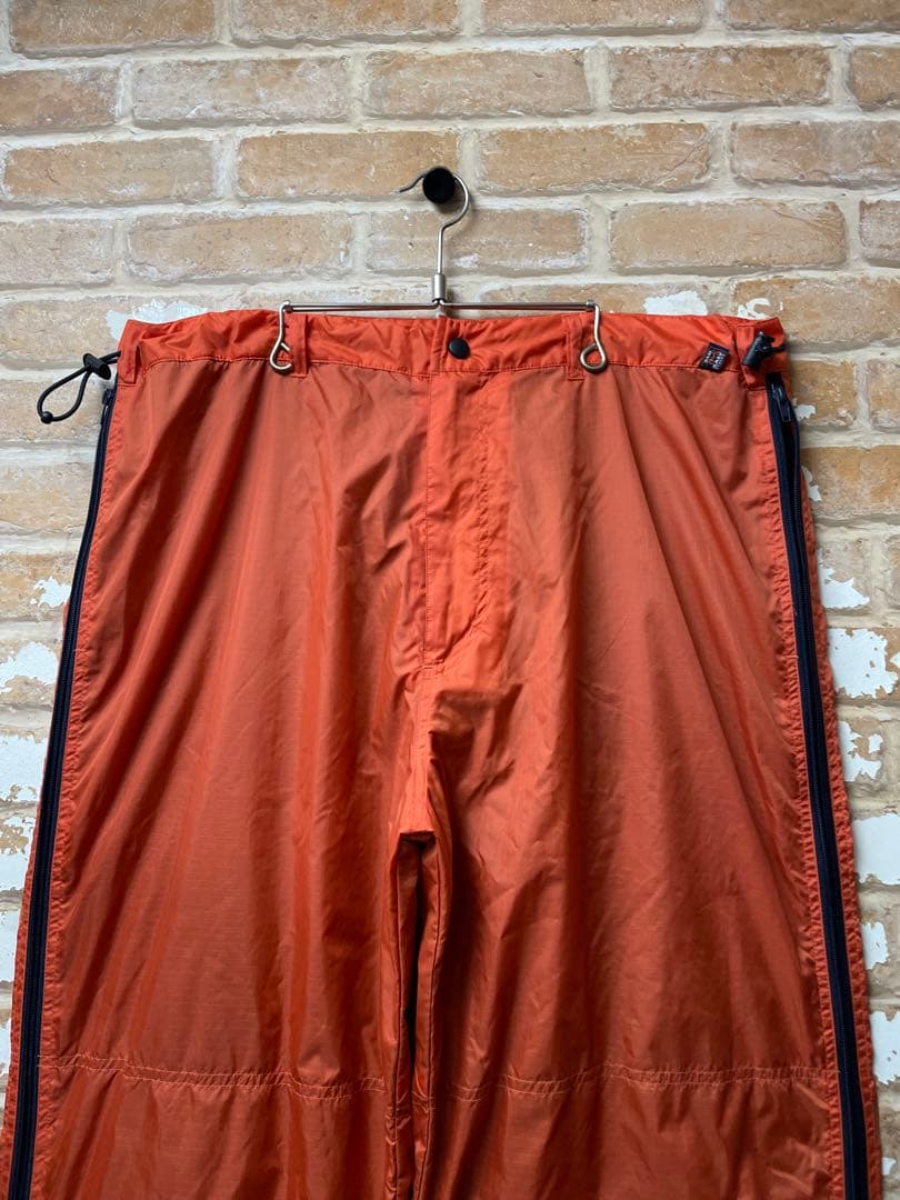 90s トリプルファイブソウル　ナイロンパンツ　オレンジ　刺繍　y2k 555