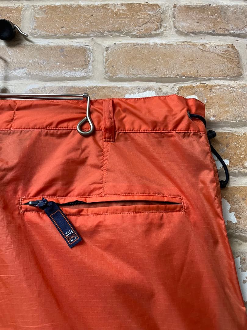 90s トリプルファイブソウル　ナイロンパンツ　オレンジ　刺繍　y2k 555
