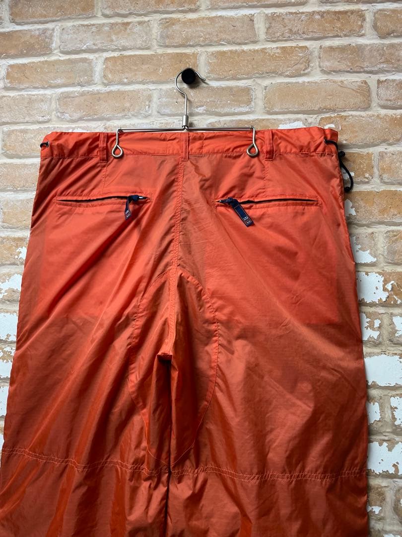 90s トリプルファイブソウル　ナイロンパンツ　オレンジ　刺繍　y2k 555