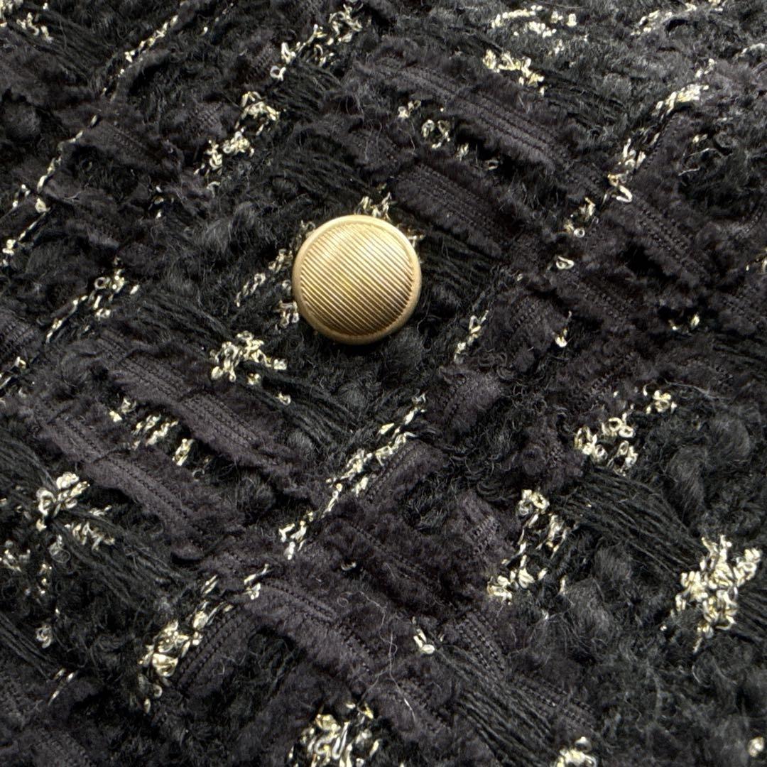 ガーリッシュ St.cecilia シャンティツイード ジャケット ブラック