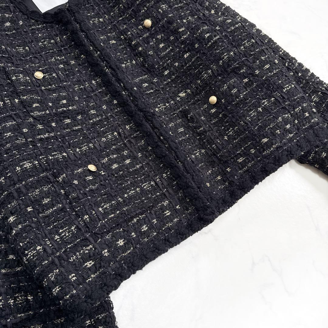ガーリッシュ St.cecilia シャンティツイード ジャケット ブラック