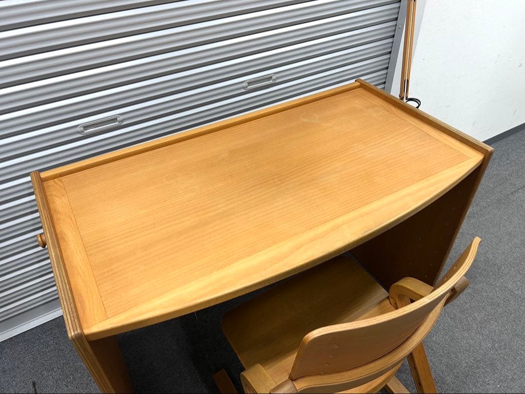 フォルミオ　木製デスク　チェアセット　学習机　椅子　バー付き