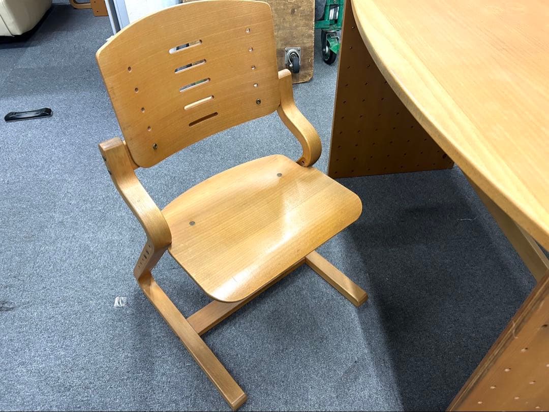 フォルミオ　木製デスク　チェアセット　学習机　椅子　バー付き