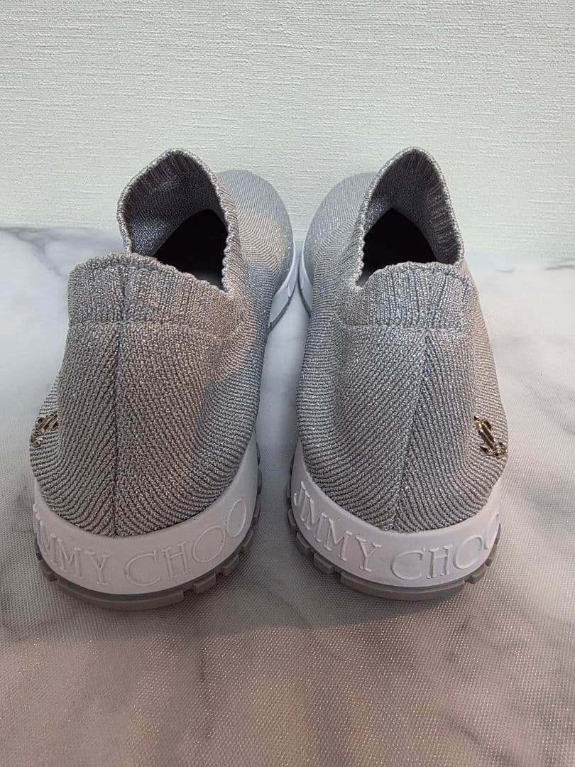JIMMY CHOO シルバー スニーカー 24センチ