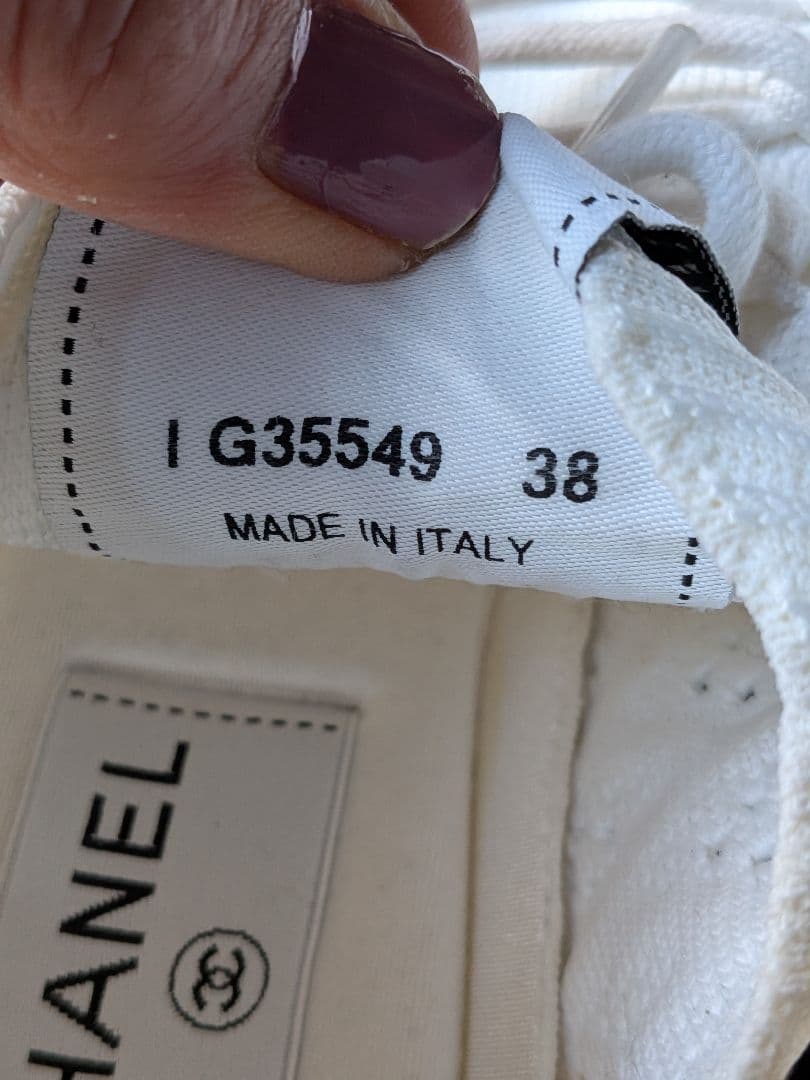 CHANEL スニーカー メッシュ ココマーク ロゴ 白 シャネル