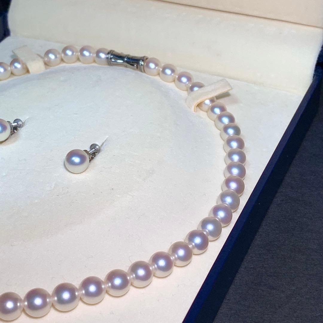 K18WG/TASAKI タサキ 現行クラスプ アコヤパール 本真珠 ネックレス