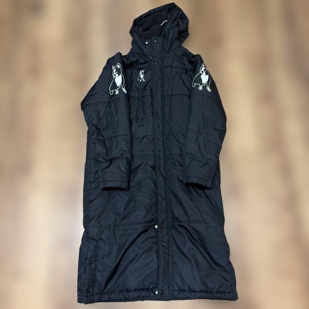 サッカージャンキー 黒 ベンチコート