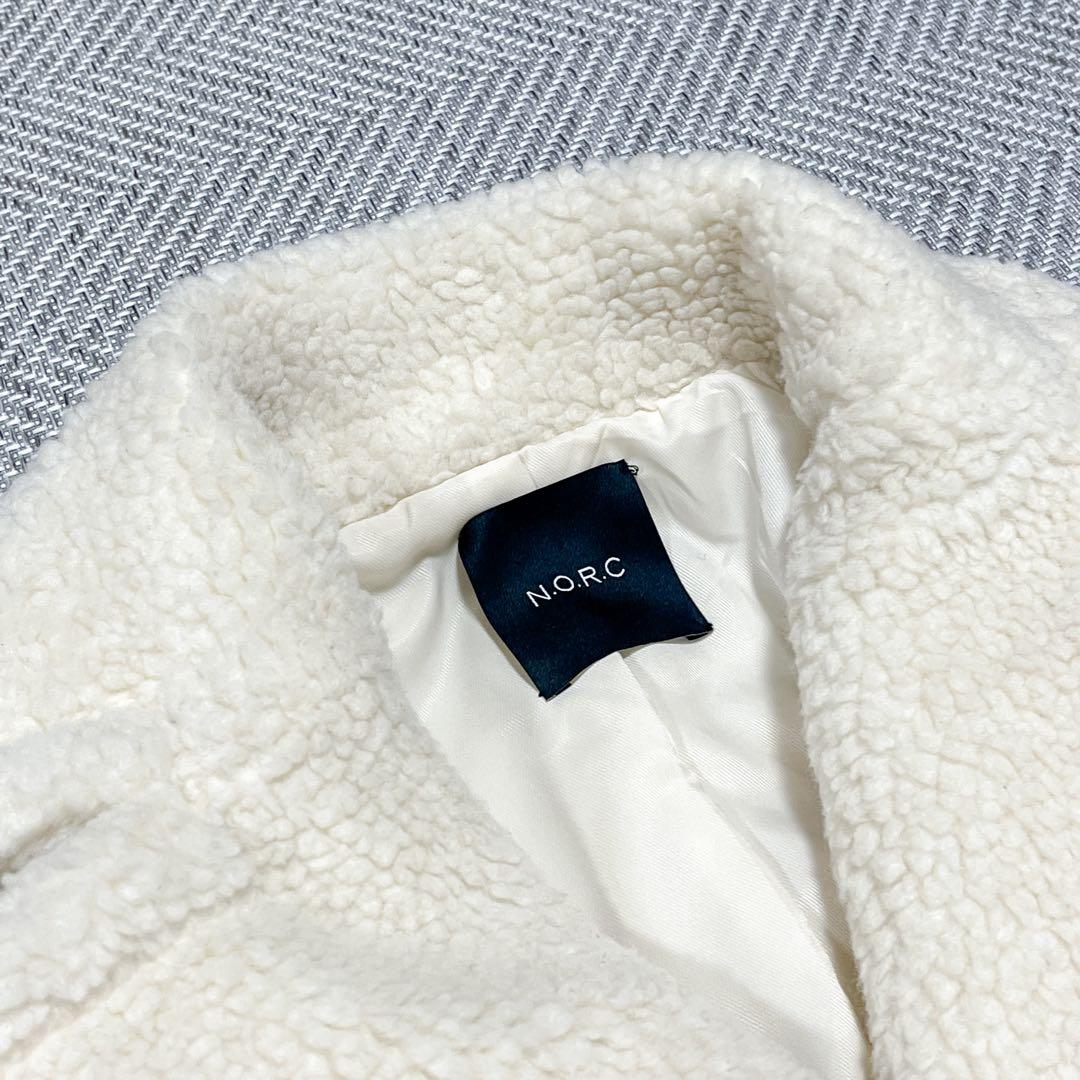 美品✨️ノーク ボアチェスターコート テディコート オーバーサイズ アイボリー