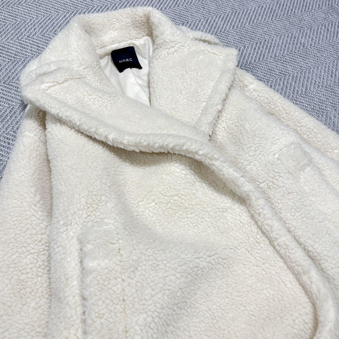 美品✨️ノーク ボアチェスターコート テディコート オーバーサイズ アイボリー