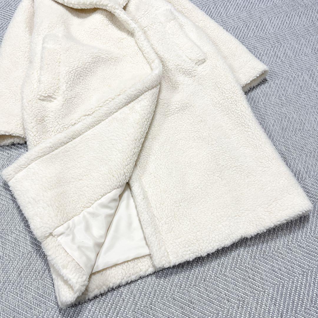 美品✨️ノーク ボアチェスターコート テディコート オーバーサイズ アイボリー