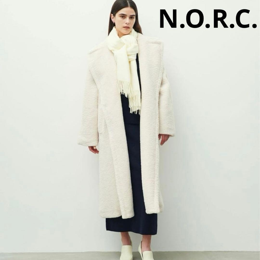 美品✨️ノーク ボアチェスターコート テディコート オーバーサイズ アイボリー
