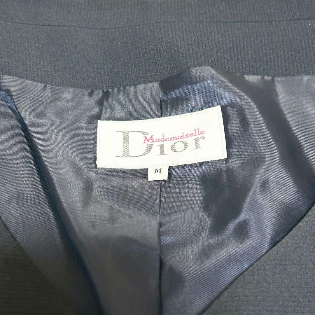 ★美品★マドモアゼルディオール　ワンピース　M ボタン　襟　ネイビー ドレス