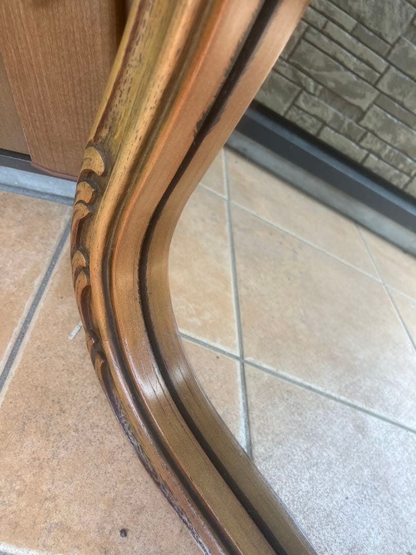 アンティーク調　木製　デコラティブフレーム　ウォールミラー　壁掛け