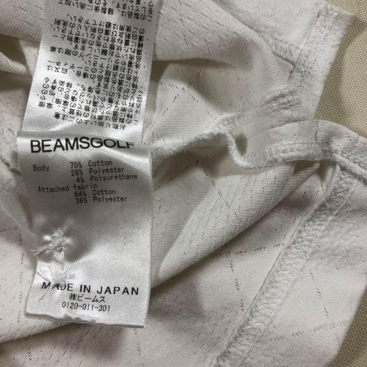 ビームスゴルフ ポロシャツ パープルレーベル ホワイト Mサイズ レディース