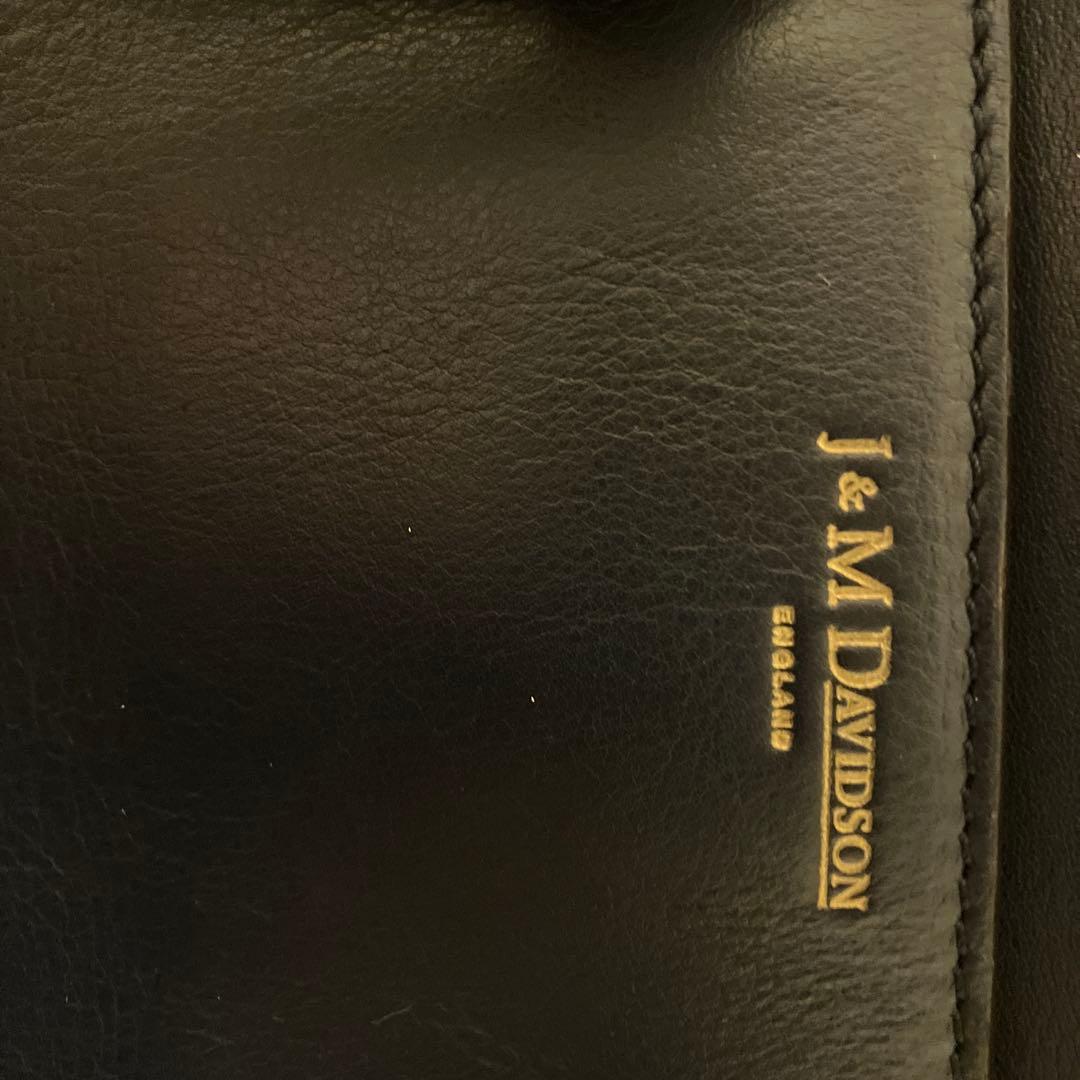 J&M DAVIDSON ネイビー レザー ショルダーバッグ