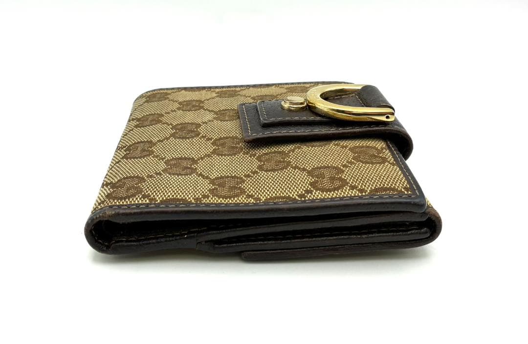 GUCCI グッチ 二つ折り財布 GGキャンバス レザー 1411411