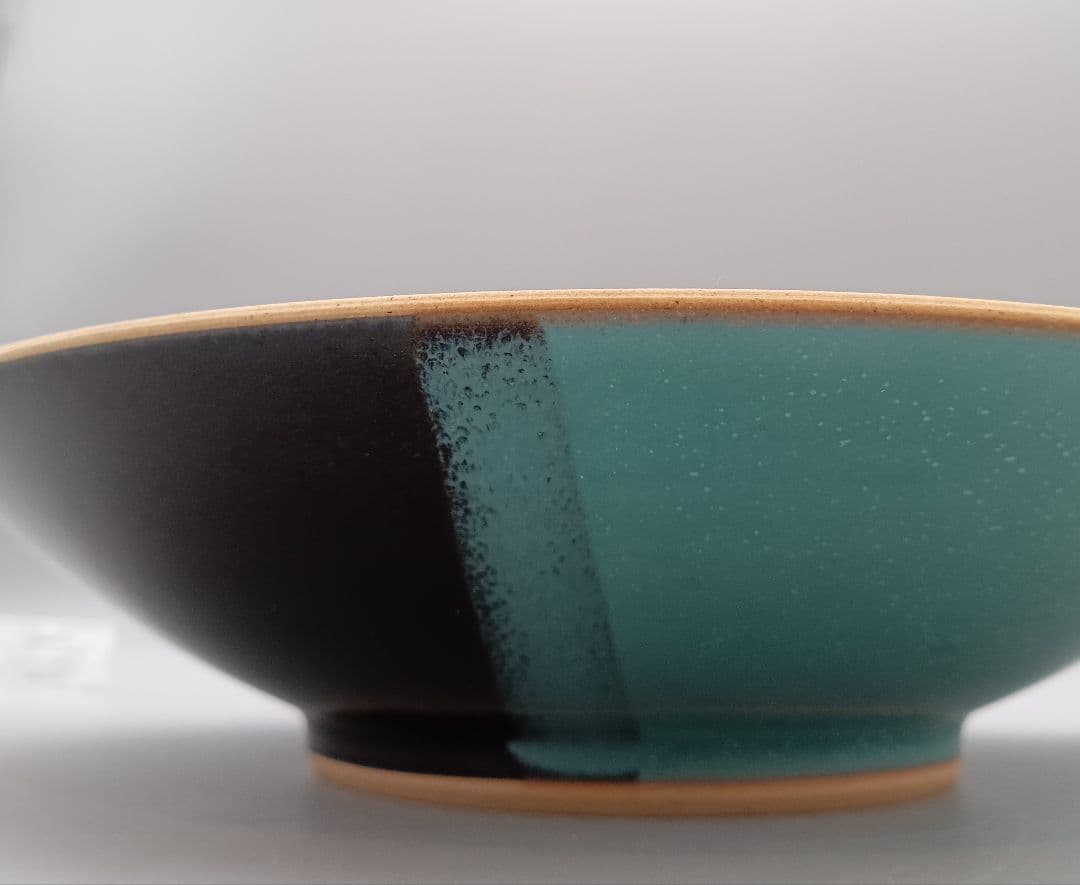 因州 中井窯 染め分け 皿 2点 セット 器 19cm