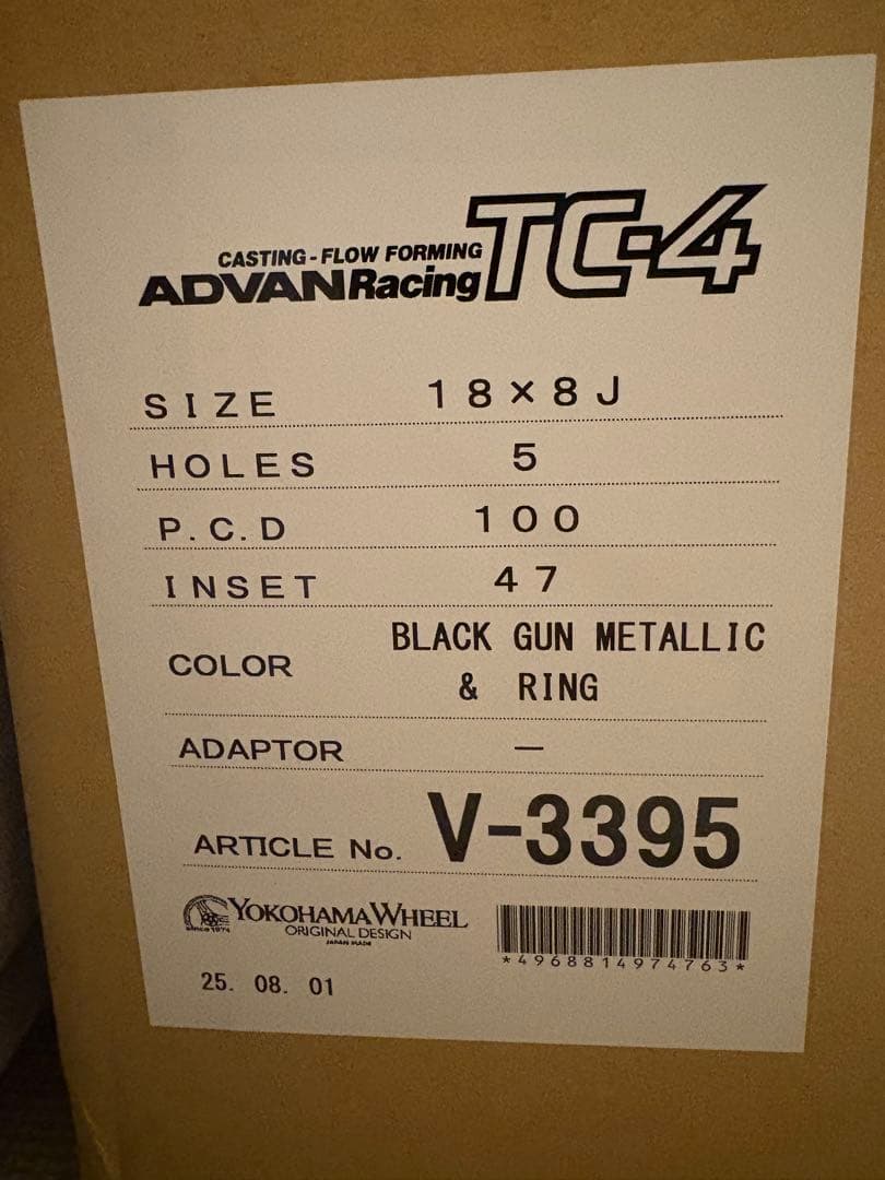 受*要様 Yokohama アドバンレーシング　TC-4/TC-4 SE 18イ