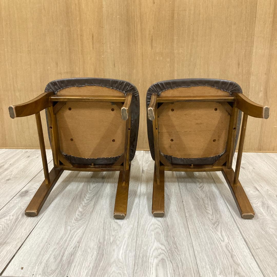 【カリモク】コロニアル　透かし彫り　ダイニングチェア　椅子　２脚セット