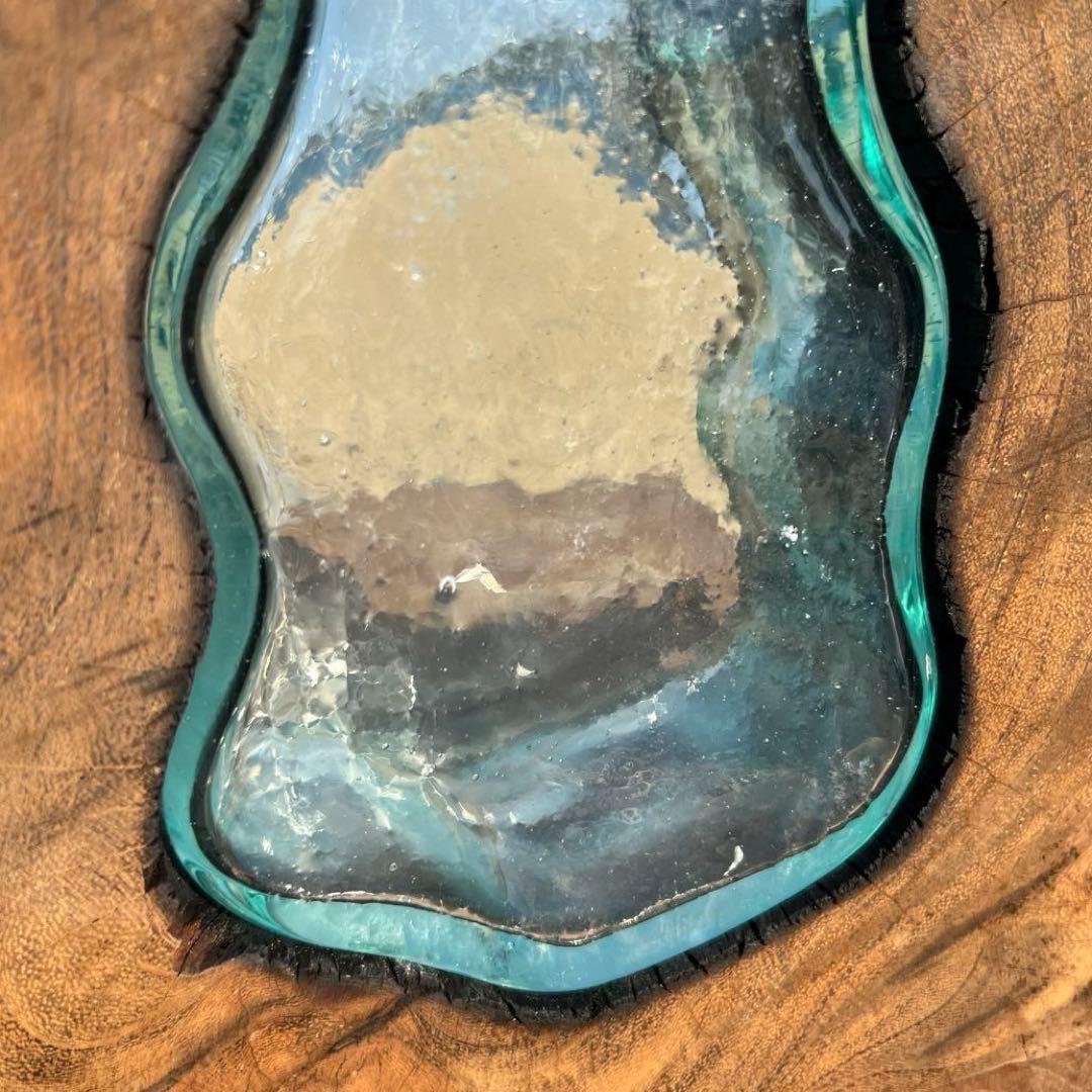 らい 天然木とガラスの花瓶UQ1 オブジェ 一輪挿し フラワーベース 作品