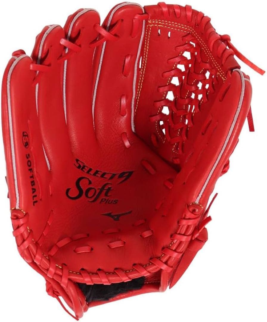 ミズノ 軟式　野球　ソフト グローブ　左投　赤　セレクト9 Soft Plus