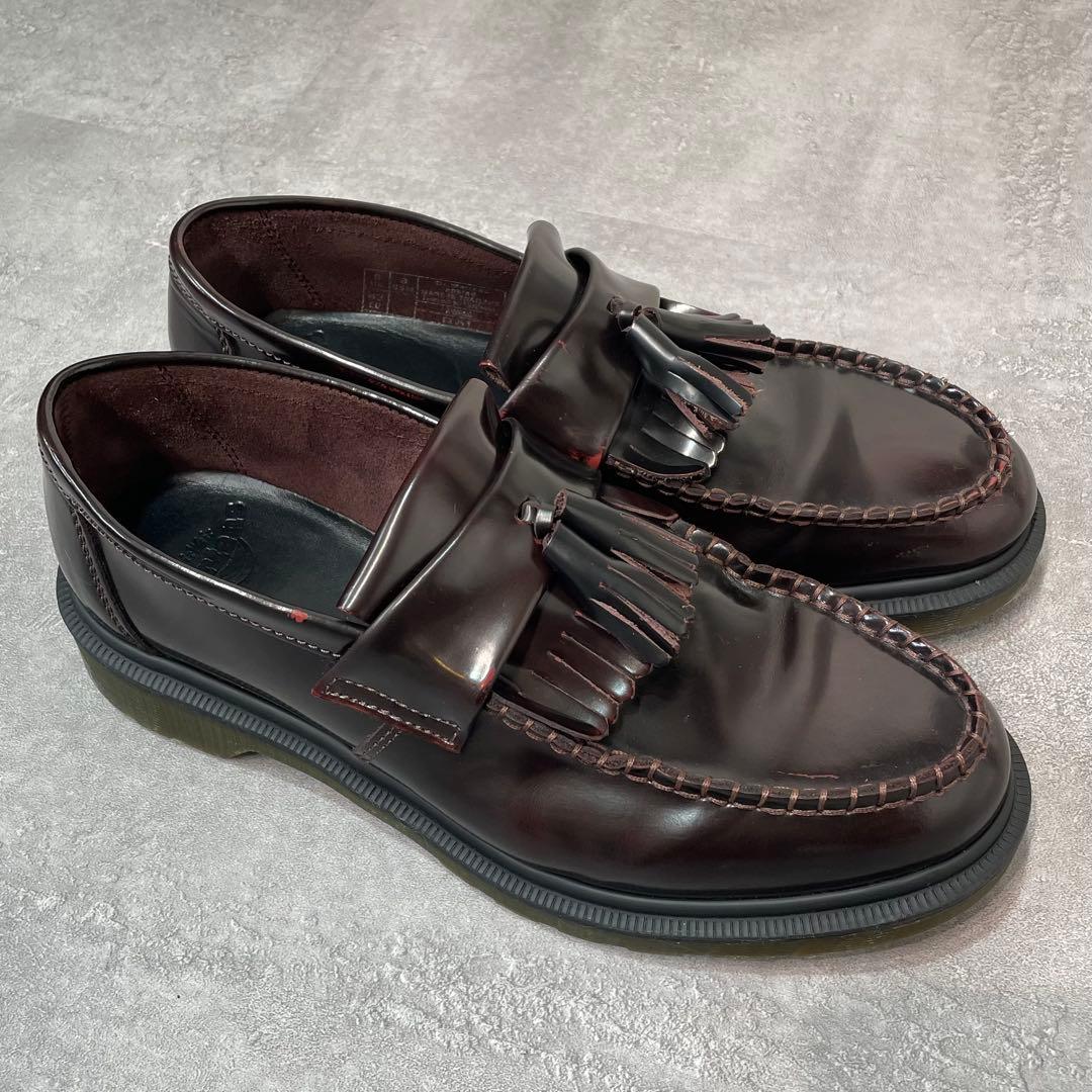 【美品】ドクターマーチン　エイドリアン　フリンジタッセルローファー ボルドー