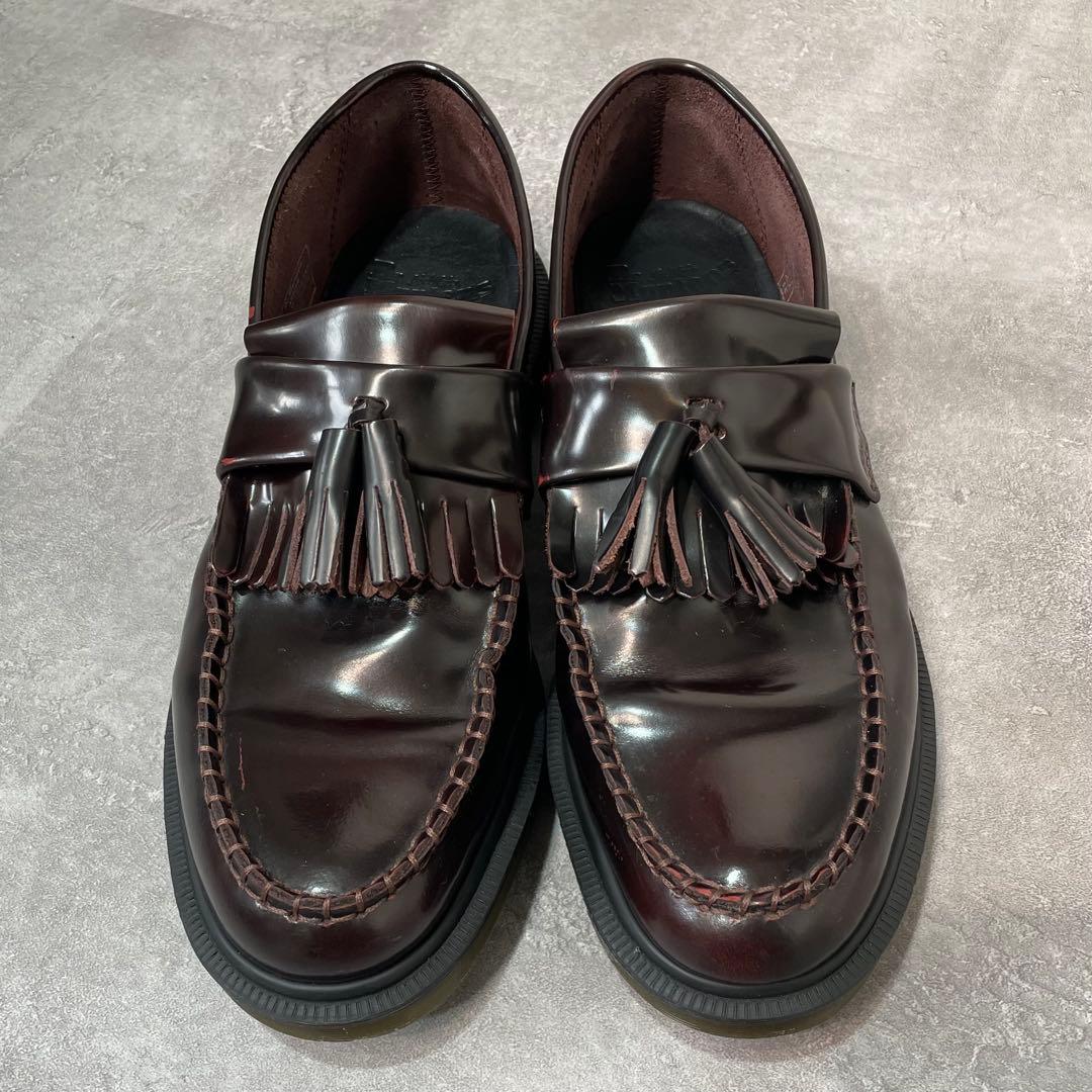 【美品】ドクターマーチン　エイドリアン　フリンジタッセルローファー ボルドー