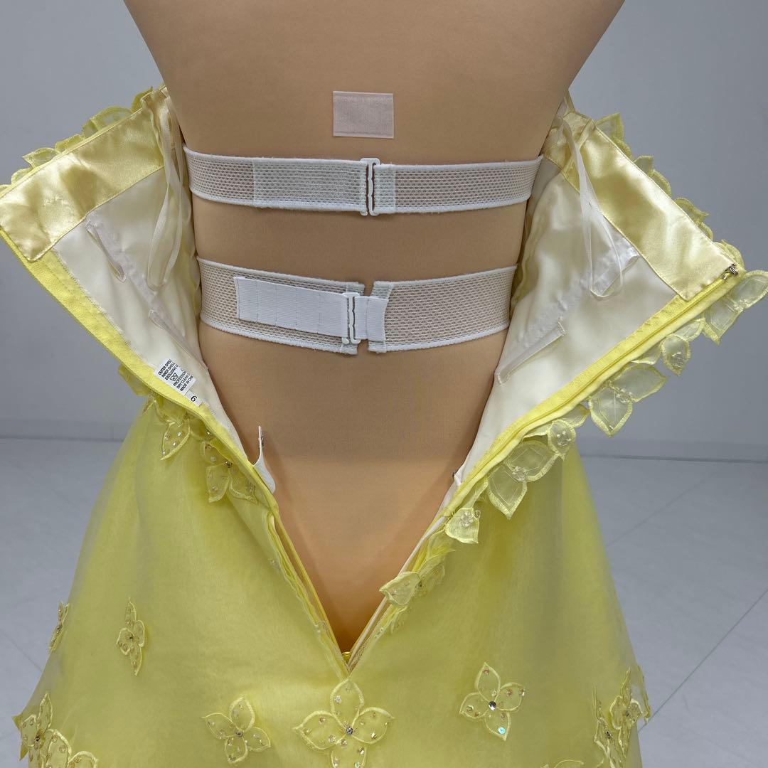 ウェディング　カラードレス　黄色