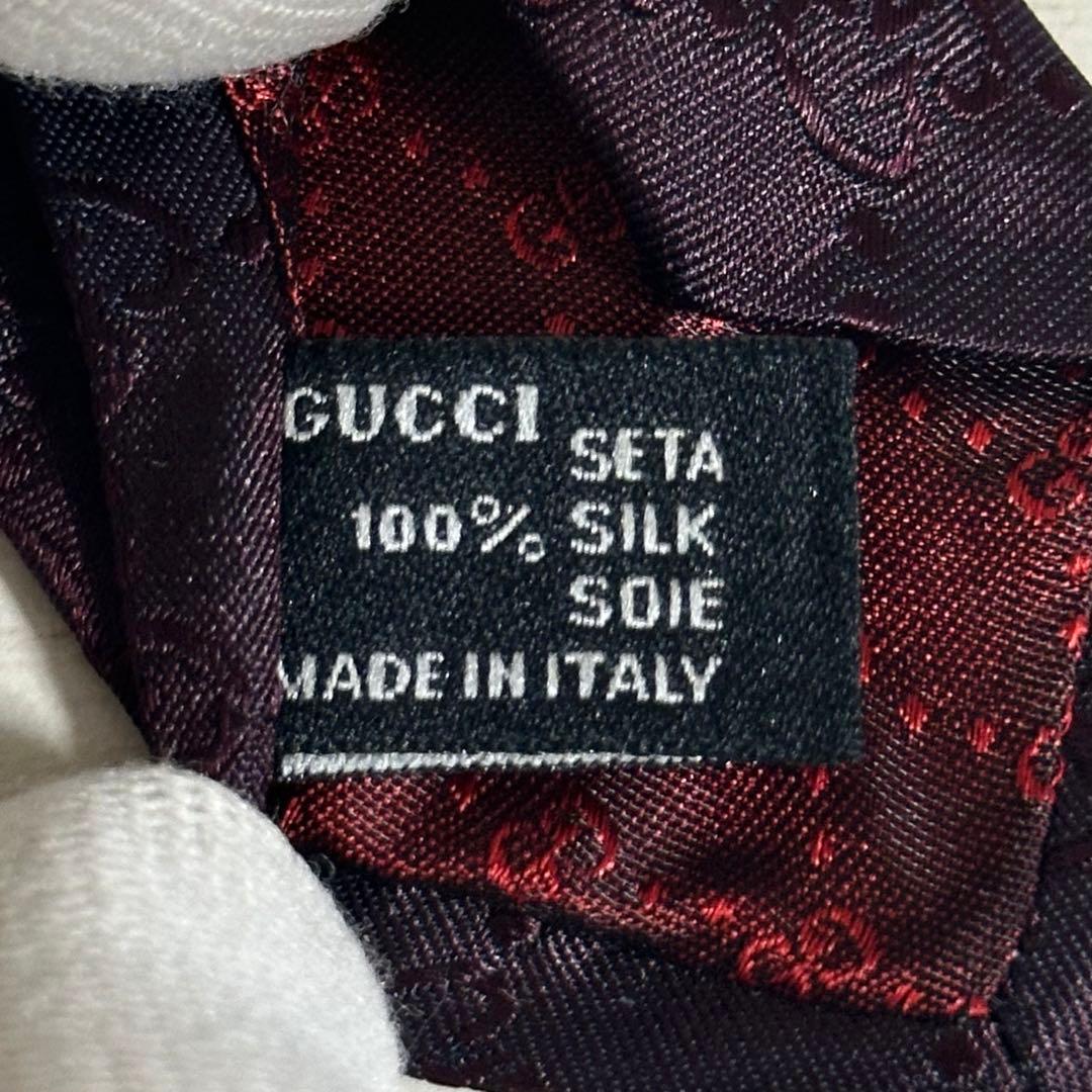 人気✨GUCCI グッチ イタリア製 GG柄 ネクタイ シルク