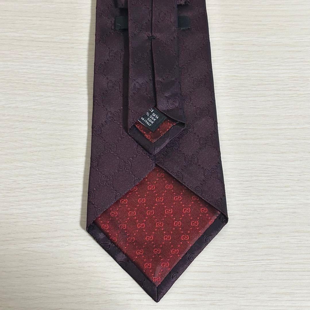 人気✨GUCCI グッチ イタリア製 GG柄 ネクタイ シルク