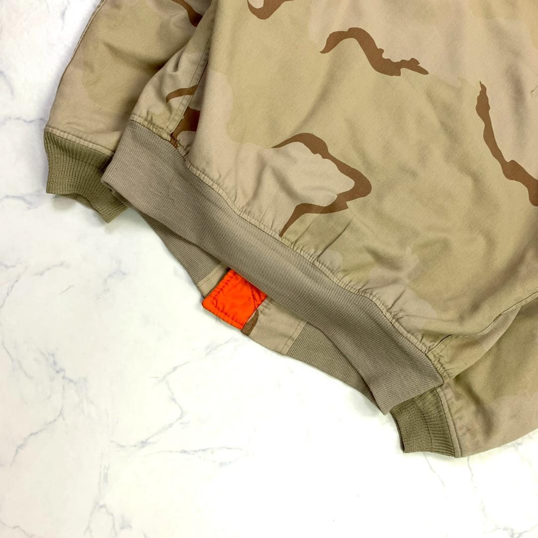 デザートカモ 80s USA製 ALPHA MA-1 コットン L　D962