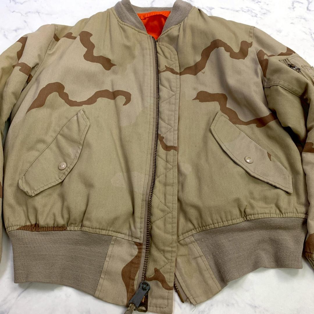 デザートカモ 80s USA製 ALPHA MA-1 コットン L　D962