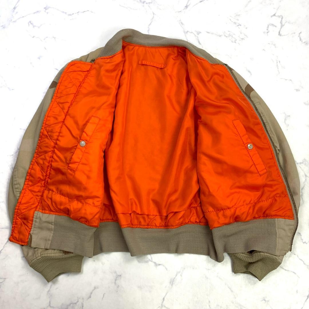 デザートカモ 80s USA製 ALPHA MA-1 コットン L　D962