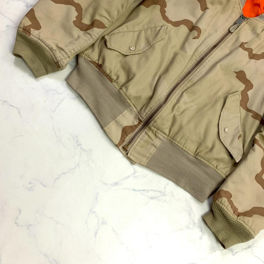 デザートカモ 80s USA製 ALPHA MA-1 コットン L　D962