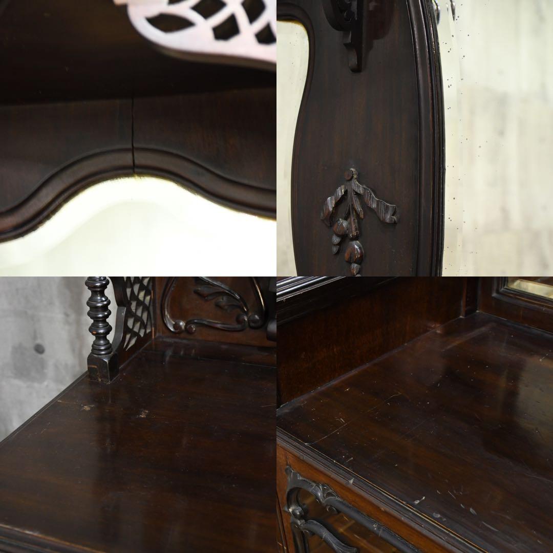 DIK142 英国アンティーク ヴィクトリアンキャビネット マホガニー材 猫脚