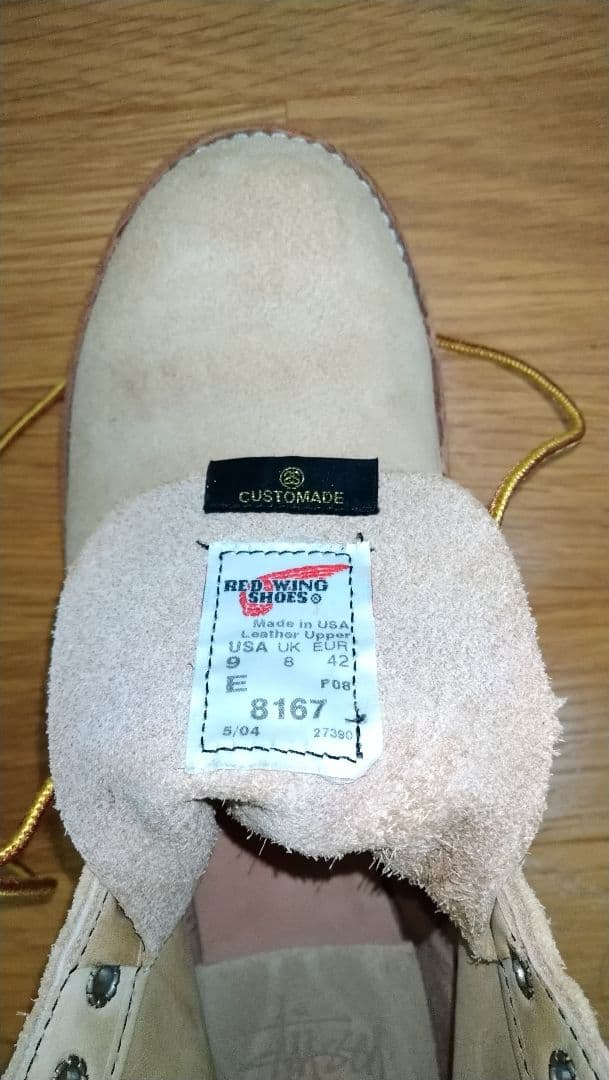 RED WING・STUSSY ハイカット 8167/27.0