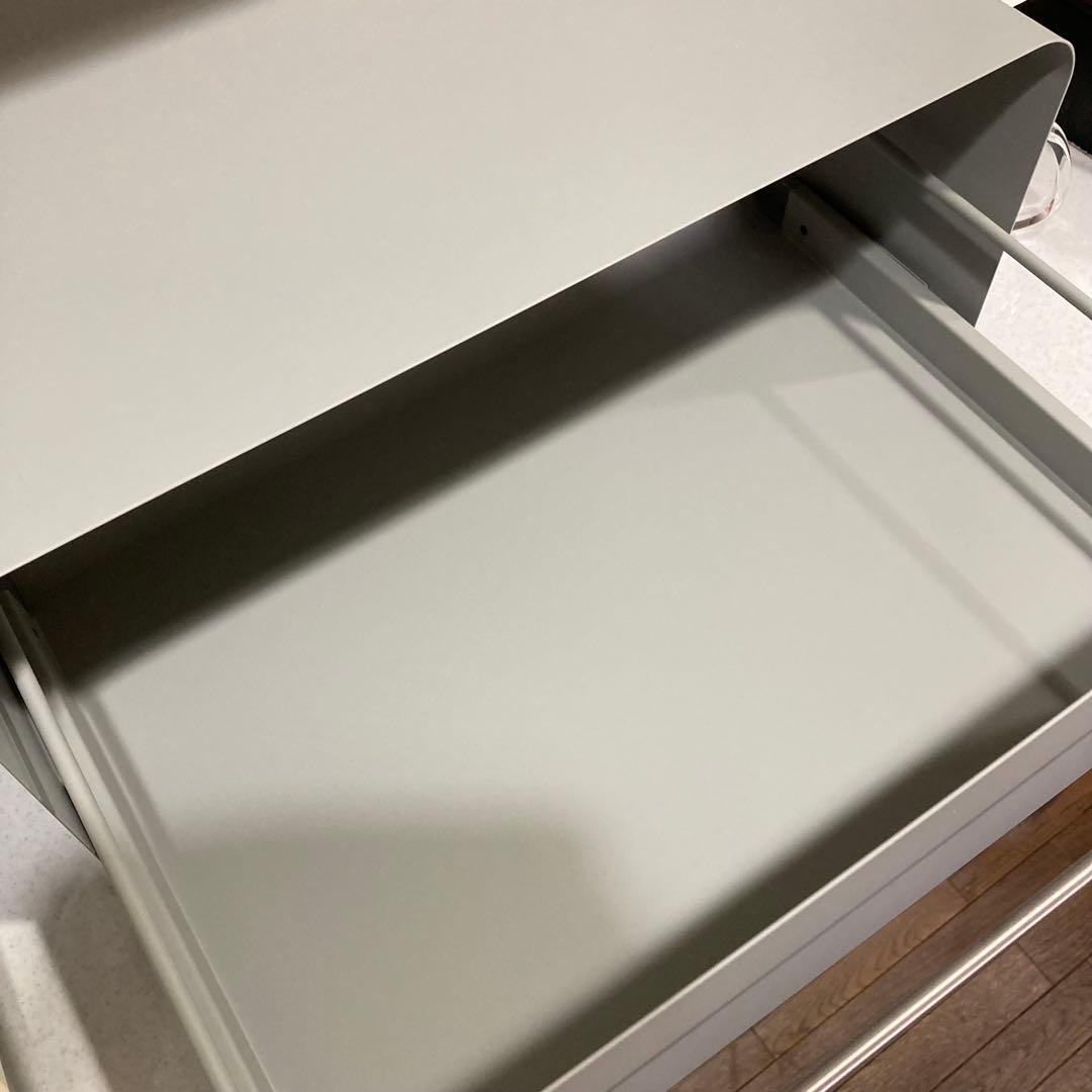 UtaUブレッドドロワー トースターラック 未使用 ワイド巾 スカイグレー色