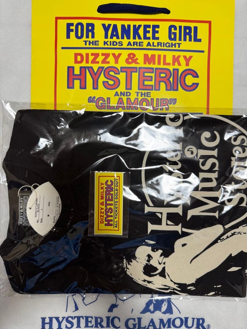 大人気！ヒステリックグラマー 半袖Tシャツ【MUSIC STORES】黒L