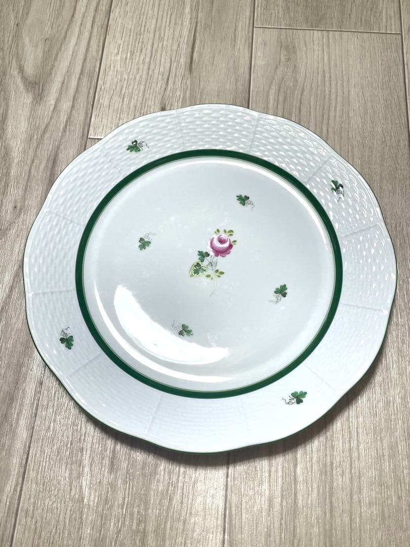 未使用 ヘレンド ウィーンの薔薇 25cm ディナープレート