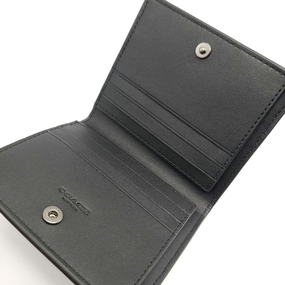 COACH 折り財布 新品 ブラック お札入れ 小銭入れ カード入れ