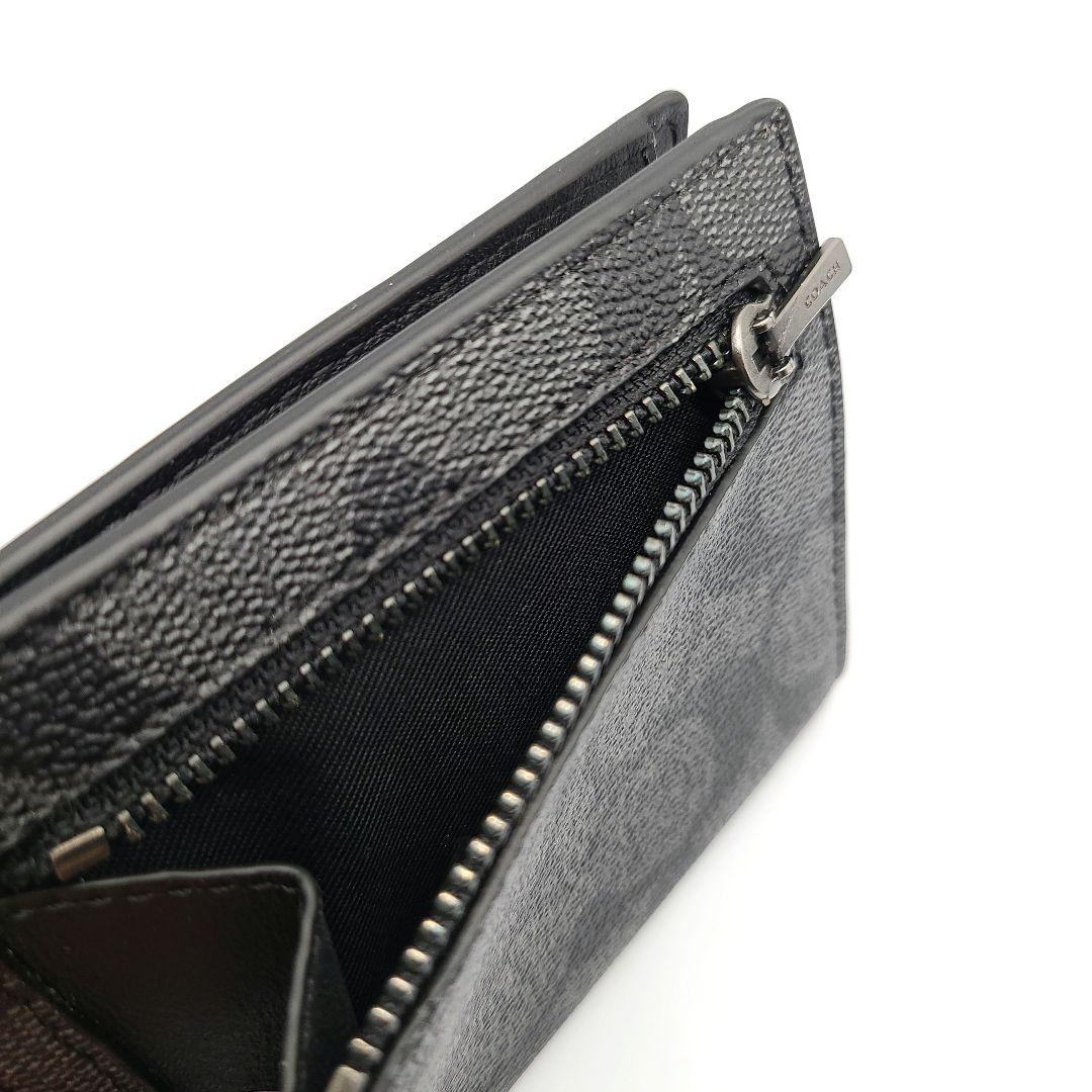 COACH 折り財布 新品 ブラック お札入れ 小銭入れ カード入れ